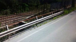 Orte - Auto in bilico tra la strada e il fosso - Il luogo dell'incidente