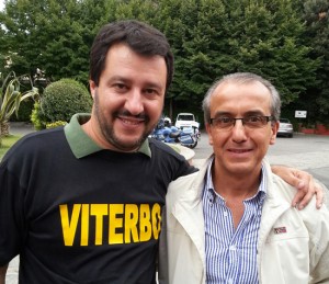 Maurizio Pinna con Matteo Salvini 