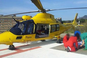 I sanitari sull'eliambulanza Pegaso 33