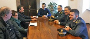 Tuscania - L'incontro tra il comune e la guardia di finanza