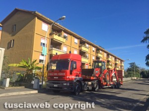 Ronciglione - Operazione Mamuthones - Sopralluogo di carabinieri e vigili del fuoco