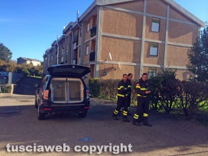 Ronciglione - Operazione Mamuthones - Sopralluogo di carabinieri e vigili del fuoco