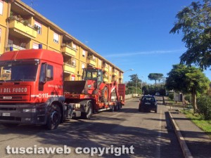 Ronciglione - Operazione Mamuthones - Sopralluogo di carabinieri e vigili del fuoco