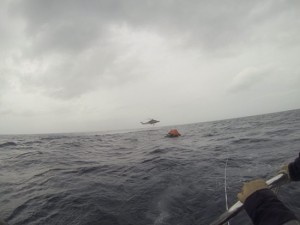 Soccorso con elicottero in mare