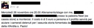 Gli amici dei tre indagati in carcere annunciano la raccolta fondi su Facebook