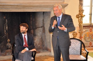 Il sindaco Michelini con il ministro Franceschini