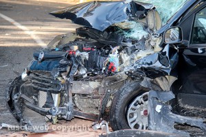 Caprarola - Bus contro auto sulla Cimina