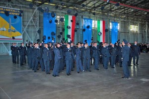 Viterbo - Un momento della cerimonia della consegna dei gradi 