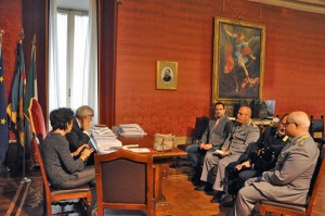 La firma del protocollo in Comune