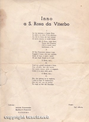 L'inno di Santa Rosa