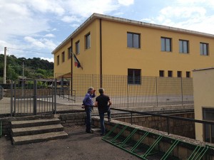Il sindaco di Bolsena Paolo Equitani al polo scolastico
