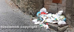 Viterbo - I rifiuti sul ponte di Paradosso