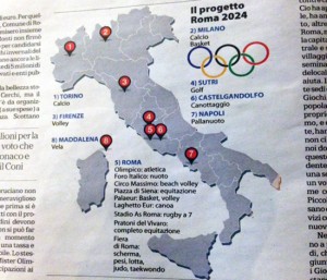 Le Olimpiadi a Sutri, l'articolo di Repubblica