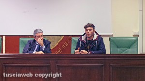 Marcello Meroi con uno studente dell'Itis