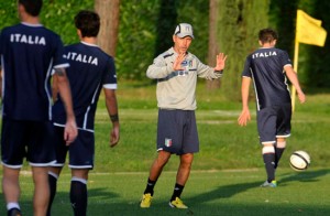 Azzurri - La Under 19 durante un allenamento