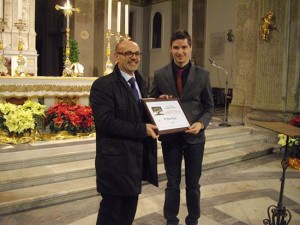 Biscetti premiato dall'assessore Fersini