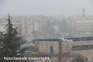 La neve su Viterbo