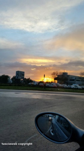 Viterbo - Tramonto sulla zona artigianale Poggino