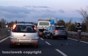 Viterbo - Tamponamento sulla Superstrada