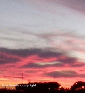 Viterbo - Tramonto su Santa Barbara