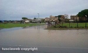 Tarquinia Lido - Via Andrea Doria allagata dopo la pioggia