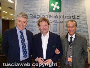 Umberto Fusco e Maurizio Pinna con il presidente della commissione Sanità Fabio Rizzi