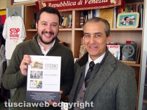 Maurizio Pinna con Matteo Salvini