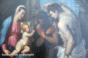 Alcune delle opere della mostra La presentazione della mostra "Immagini della Vergine"