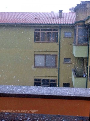La neve su Viterbo