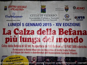 Il manifesto della Calza della Befana più lunga del mondo
