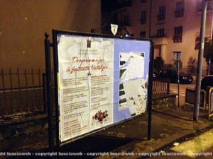 Il manifesto con il programma natalizio del Comune
