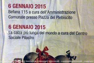 Il manifesto del comune con la data sbagliata