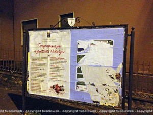 Il manifesto con il programma natalizio del Comune