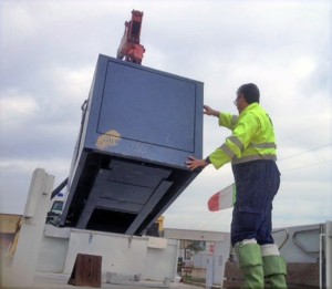 L'idrovora in azione