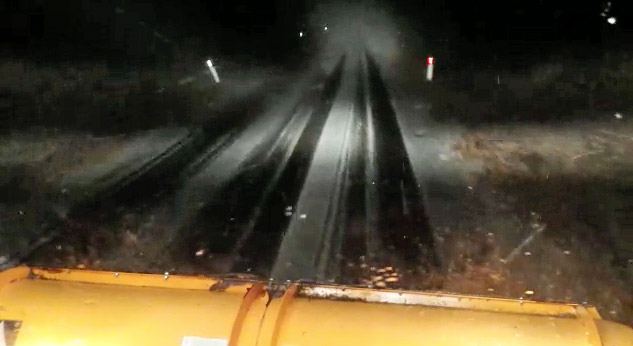 Lago di Vico - Grandine e neve sulle strade