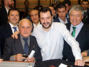 Giorgio Maccarone, Maurizio Pinna, Luigi Tofone, Matteo Salvini e Umberto Fusco