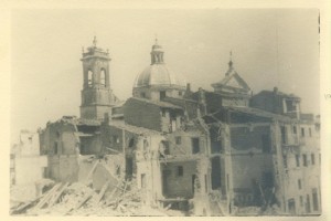 Ronciglione - Macerie dopo il bombardamento del 1944