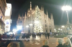 Milano - L'albero di Natale a piazza duomo