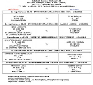Di Luisa vs Cocco - Il programma