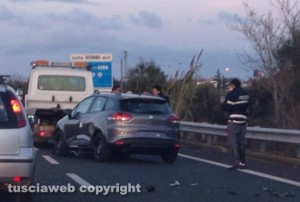 Viterbo - Tamponamento sulla Superstrada