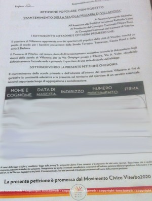 Scuola di Villanova, la petizione
