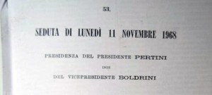 Il documento della Camera dei deputati sulla Traversale del 1968