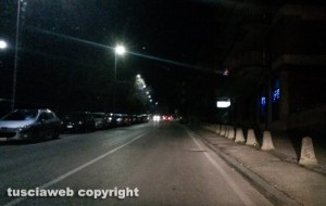 Viterbo - L'illuminazione in via Belluno