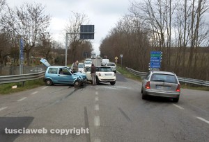 Viterbo - L'incidente sulla Teverina