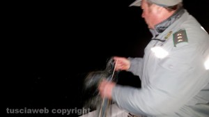 Bolsena - Sequestrate reti a maglie nel lago di Bolsena