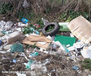Viterbo - Rifiuti sulla strada che va verso Civitavecchia