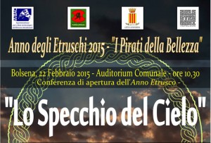 La locandina della conferenza in programma a Bolsena sull'anno degli Etruschi