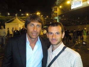 Claudio Mele con mister Conte