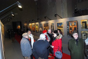 Viterbo - L'inaugurazione della mostra del pittore Liviabella