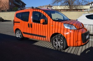La Fiat Doblo fermata dai carabinieri